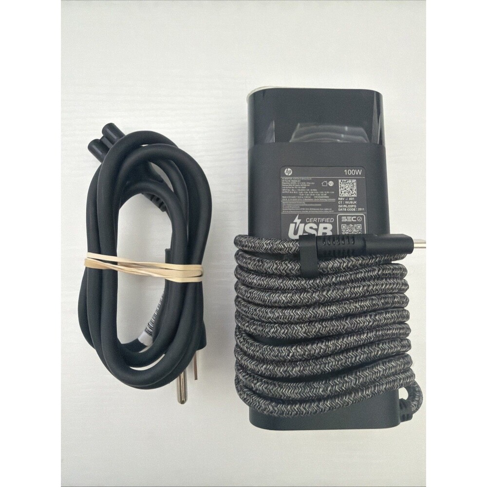 Geniune HP Braided 100W USB-C AC Charger For HP N56858-021 N57045-001 and more